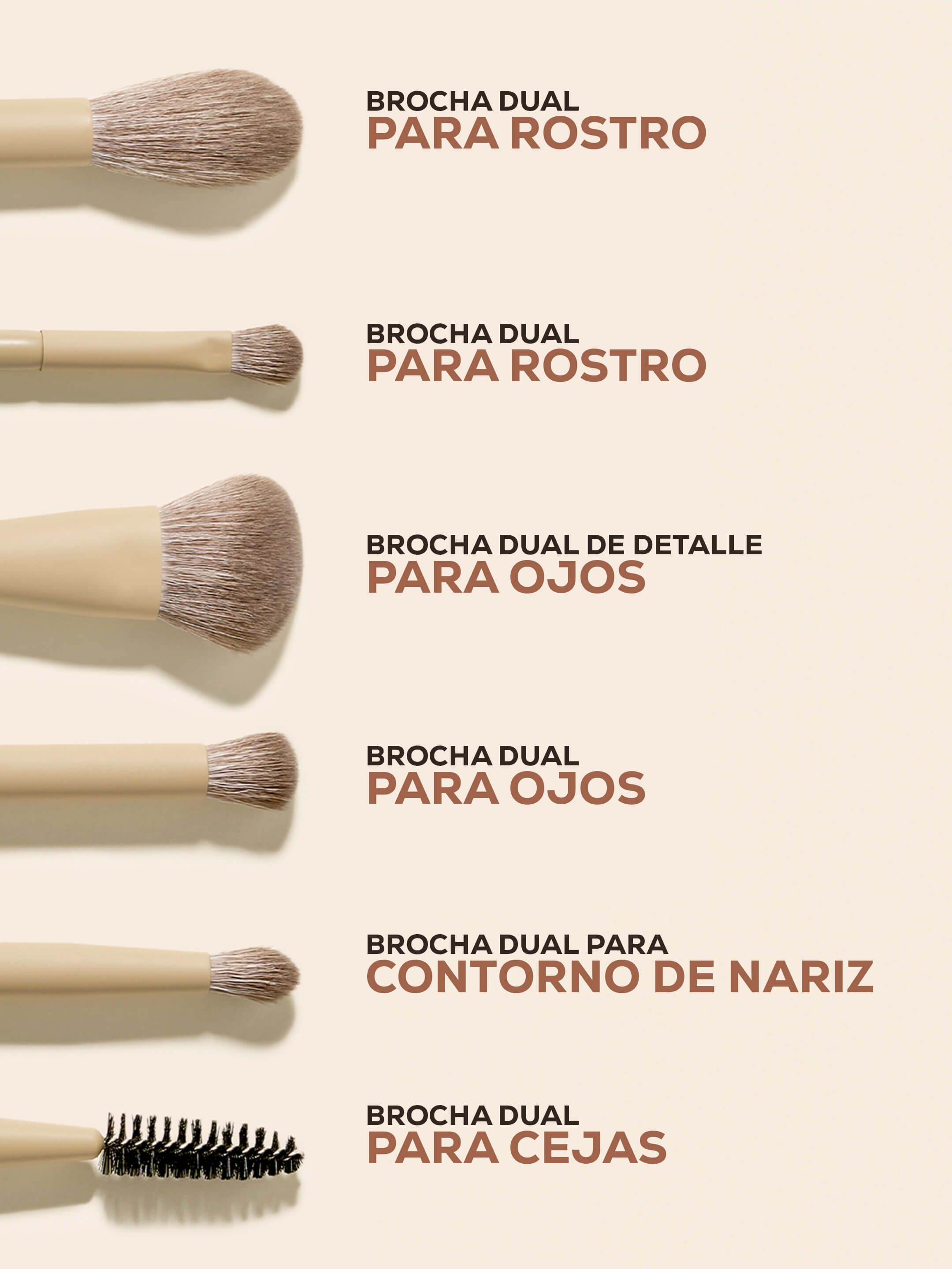 GO TO ESSENTIALS - Set de brochas 6 piezas
