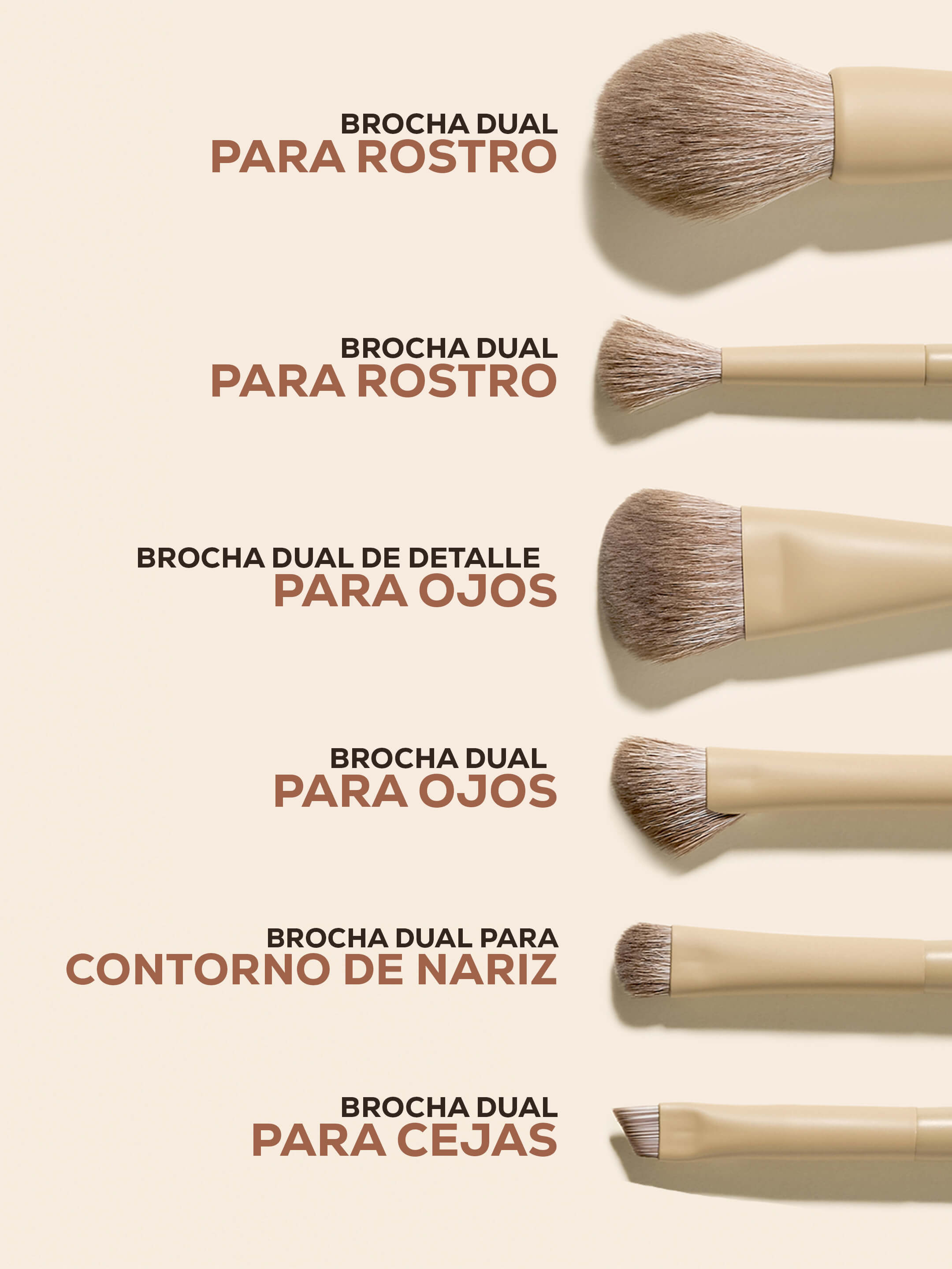 GO TO ESSENTIALS - Set de brochas 6 piezas