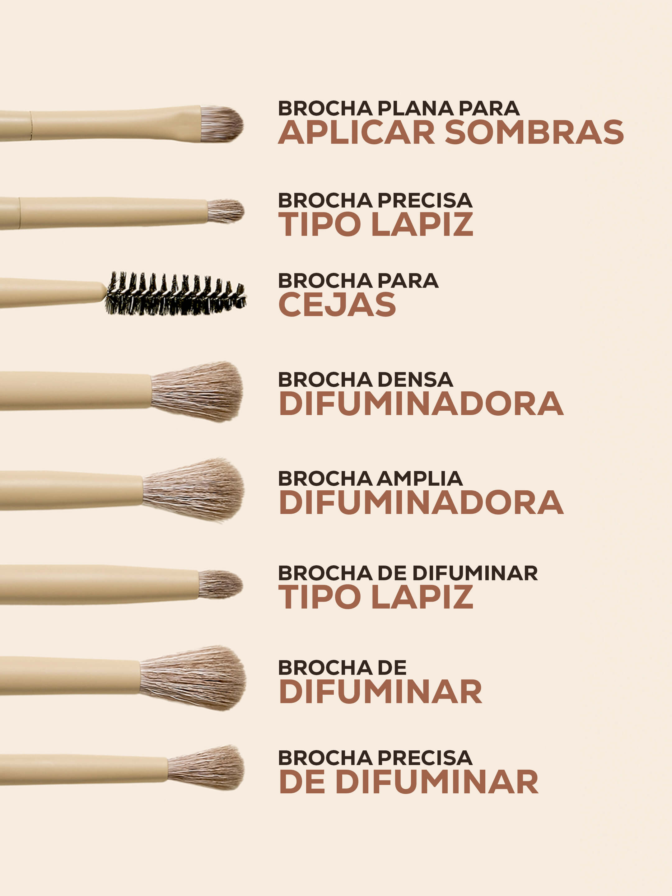 ALL EYES ON YOU - Set de brochas 15 piezas